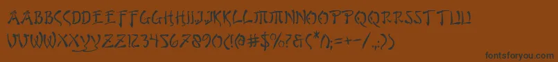 bushido Font – Black Fonts on Brown Background