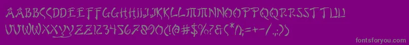 bushido Font – Gray Fonts on Purple Background