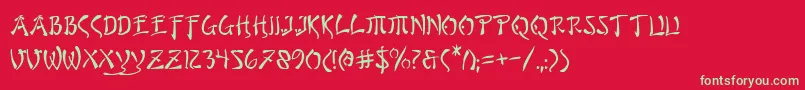 Lisätietoja bushido-fontista bushido-fontti – vihreät fontit punaisella taustalla