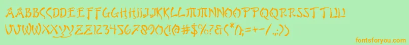 More about bushido Font bushido Font – Orange Fonts on Green Background