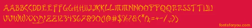 fuente bushido – Fuentes Naranjas Sobre Fondo Rojo
