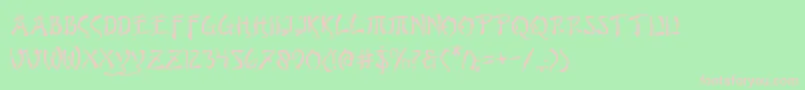 bushido Font – Pink Fonts on Green Background