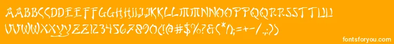 bushido Font – White Fonts on Orange Background