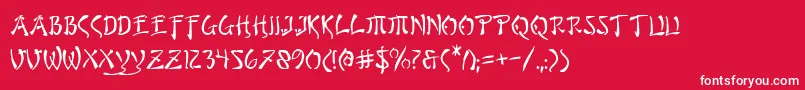 bushido Font – White Fonts on Red Background