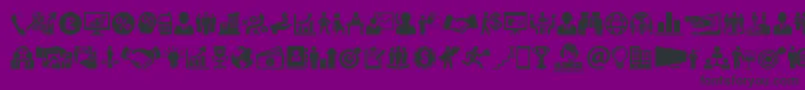 フォントBusiness – 紫の背景に黒い文字