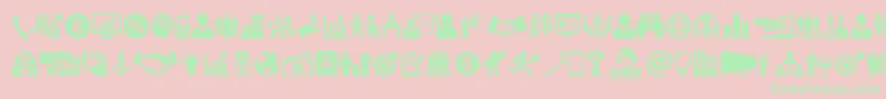 Business Font – Green Fonts on Pink Background