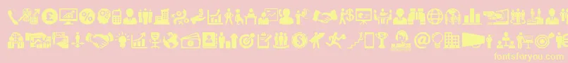 Business Font – Yellow Fonts on Pink Background