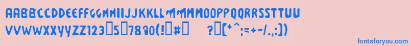 BUSIS    Font – Blue Fonts on Pink Background