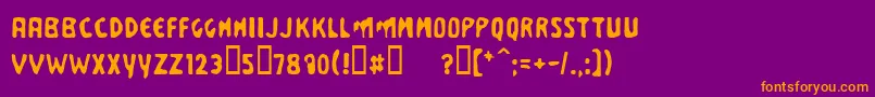 Шрифт BUSIS    – оранжевые шрифты на фиолетовом фоне