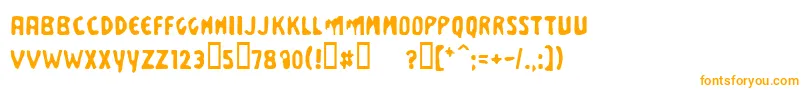BUSIS   -Schriftart – Orangefarbene Schriften auf weißem Hintergrund