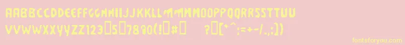 BUSIS    Font – Yellow Fonts on Pink Background
