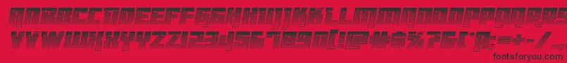 Police Dangerbotchrome – polices noires sur fond rouge