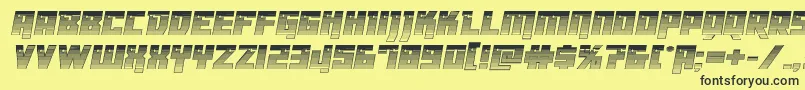 Dangerbotchrome Font – Black Fonts on Yellow Background