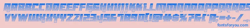 Dangerbotchrome-Schriftart – Blaue Schriften auf rosa Hintergrund