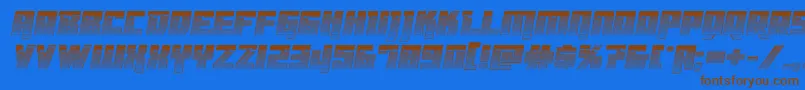 Шрифт Dangerbotchrome – коричневые шрифты на синем фоне