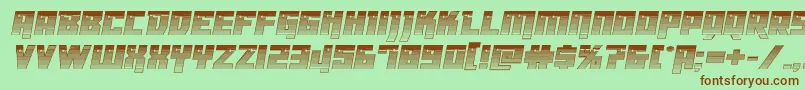 Dangerbotchrome Font – Brown Fonts on Green Background