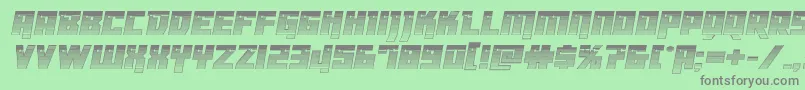 Weitere Informationen zur Dangerbotchrome-Schriftart Dangerbotchrome-Schriftart – Graue Schriften auf grünem Hintergrund
