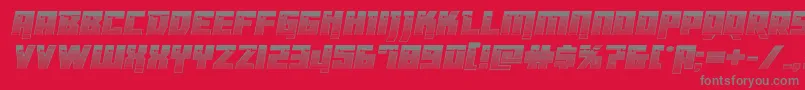 Czcionka Dangerbotchrome – szare czcionki na czerwonym tle