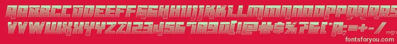 Fonte Dangerbotchrome – fontes verdes em um fundo vermelho