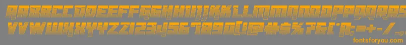 Police Dangerbotchrome – polices orange sur fond gris