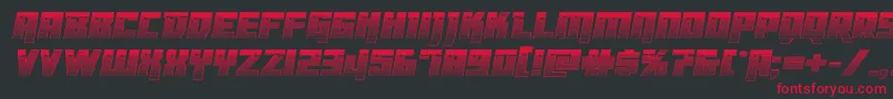 Police Dangerbotchrome – polices rouges sur fond noir