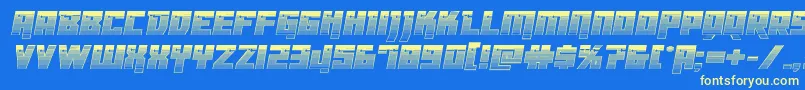 Dangerbotchrome Font – Yellow Fonts on Blue Background