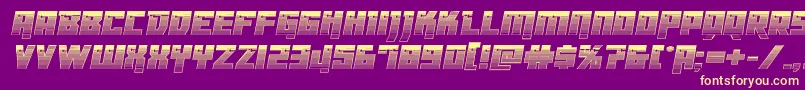 Dangerbotchrome-Schriftart – Gelbe Schriften auf violettem Hintergrund