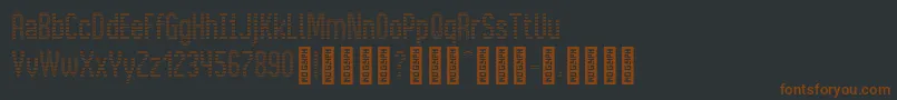 Czcionka BusMatrixCondensed Condensed – brązowe czcionki na czarnym tle