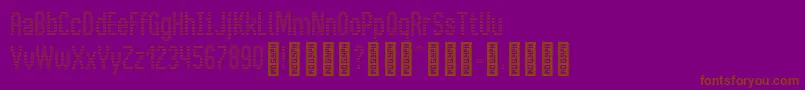 BusMatrixCondensed Condensed-Schriftart – Braune Schriften auf violettem Hintergrund