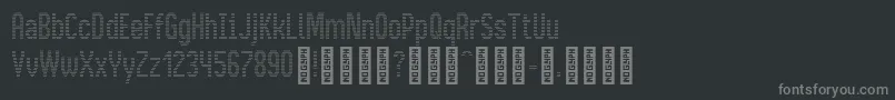 BusMatrixCondensed Condensed Font – Gray Fonts on Black Background