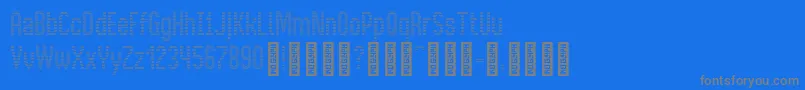 BusMatrixCondensed Condensed Font – Gray Fonts on Blue Background