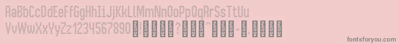 BusMatrixCondensed Condensed Font – Gray Fonts on Pink Background
