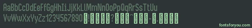 Шрифт BusMatrixCondensed Condensed – зелёные шрифты на чёрном фоне