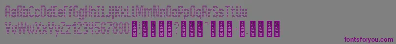 Fonte BusMatrixCondensed Condensed – fontes roxas em um fundo cinza