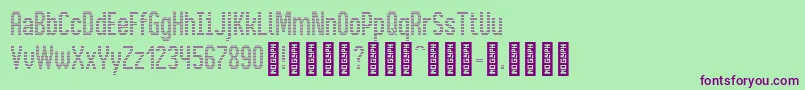 Шрифт BusMatrixCondensed Condensed – фиолетовые шрифты на зелёном фоне