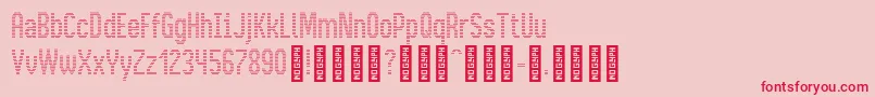 Police BusMatrixCondensed Condensed – polices rouges sur fond rose