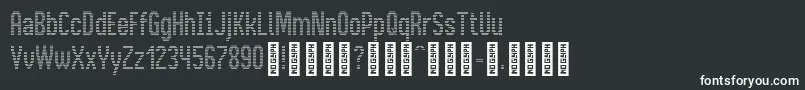 BusMatrixCondensed Condensed Font – White Fonts on Black Background