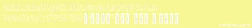 フォントBusMatrixCondensed Condensed – 黄色い背景に白い文字