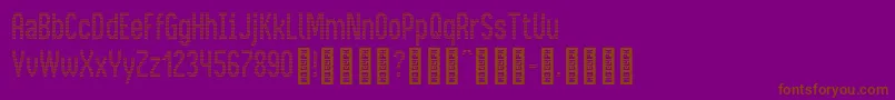 BusMatrixCondensed Condensed Font – Brown Fonts on Purple Background