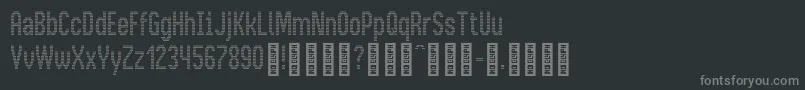 Шрифт BusMatrixCondensed Condensed – серые шрифты на чёрном фоне