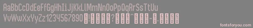 BusMatrixCondensed Condensed Font – Pink Fonts on Gray Background