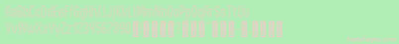 フォントBusMatrixCondensed Condensed – 緑の背景にピンクのフォント