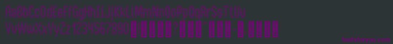 フォントBusMatrixCondensed Condensed – 黒い背景に紫のフォント