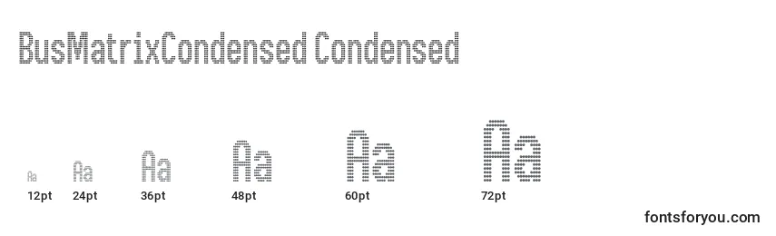 Размеры шрифта BusMatrixCondensed Condensed (122461)