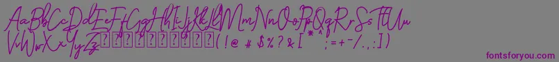 Busset City  PU Font – Purple Fonts on Gray Background