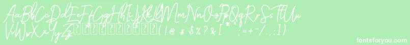 Busset City  PU Font – White Fonts on Green Background