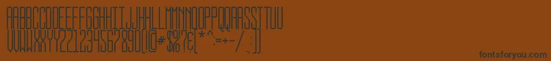 フォントBUSSTOP – 黒い文字が茶色の背景にあります