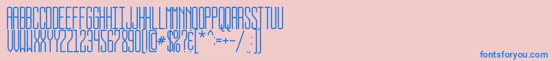 BUSSTOP Font – Blue Fonts on Pink Background