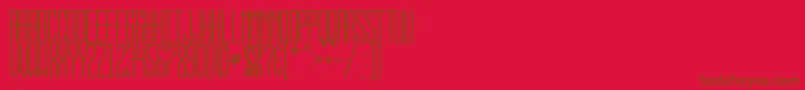 BUSSTOP Font – Brown Fonts on Red Background
