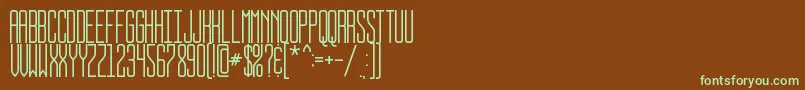 BUSSTOP Font – Green Fonts on Brown Background